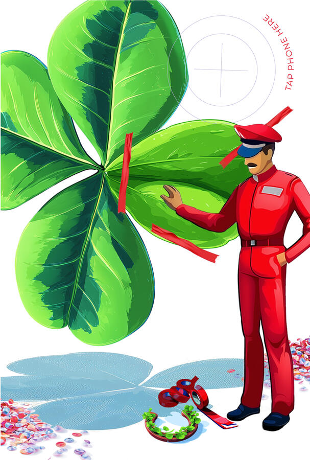 Four-leaf Clover: Good Luck!